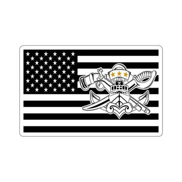 Navy SWCC Flag Sticker (BW/BW)
